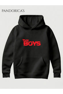The Boys Tasarımı Yazılı Baskılı Unisex Kapüşonlu Pamuklu Sweatshirt Hoodie