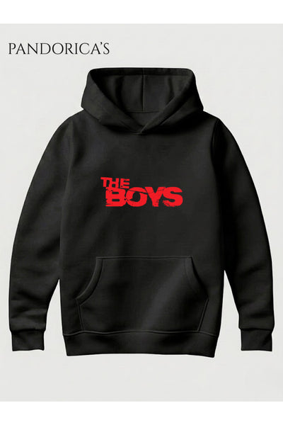 The Boys Tasarımı Yazılı Baskılı Unisex Kapüşonlu Pamuklu Sweatshirt Hoodie