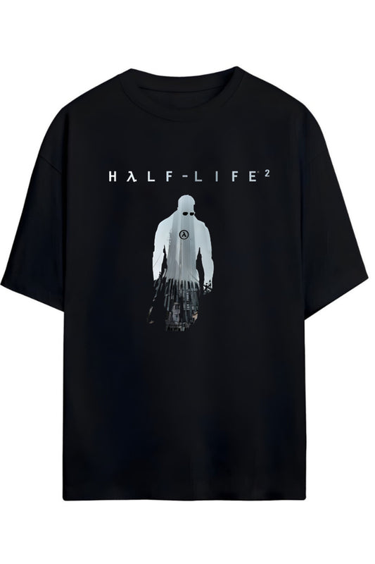 Half Life GORDON FREEMAN Yazılı Baskılı Pamuklu Relaxed Kalıp Gamer Tişört