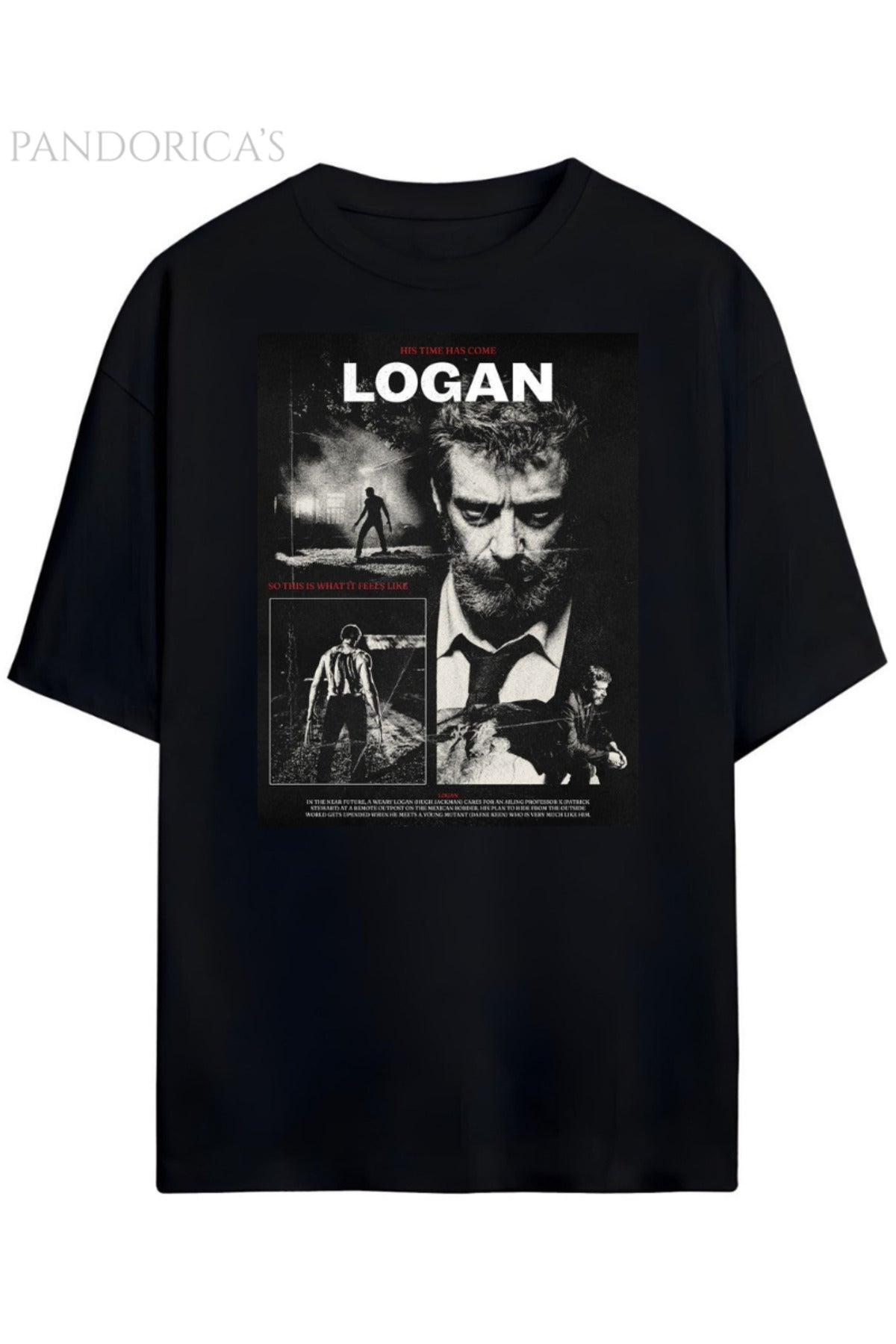 Pandorica's Logan Tasarımı Unisex Pamuklu T-Shirt