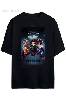 Demon Slayer Tasarimi Unisex Pamuklu T-shirt