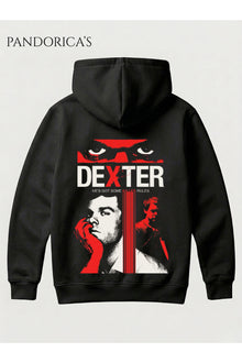 DEXTER Tasarımı Yazılı SIRT Baskılı Unisex Kapüşonlu Pamuklu Sweatshirt Hoodie