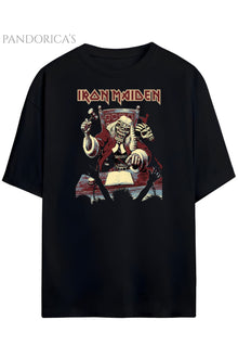 Pandorica's Iron Maiden Tasarımı Unisex Pamuklu T-shirt