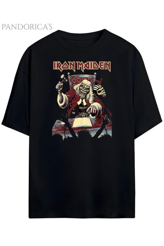 Pandorica's Iron Maiden Tasarımı Unisex Pamuklu T-shirt