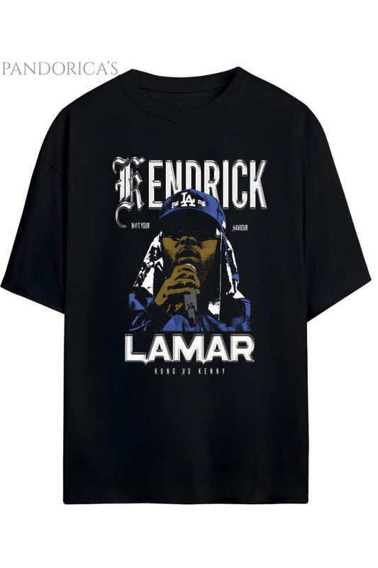 Kendrick Lamar " KUNG FU KENNY " Tasarımı Yazılı Baskılı Yazılı Pamuklu Unisex Tişört