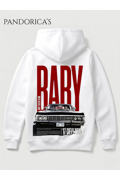 SUPERNATURAL Tasarım Serisi "Carry On." ve "Impala Baby" Yazılı SIRT ve ÖN Baskılı Unisex Kapüşonlu Pamuklu Sweatshirt Hoodie