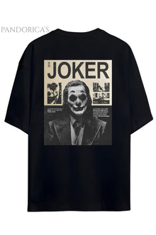 Pandorica's Joker Tasarımı Sırt ve Göğüs Baskılı "It's not a joke" Yazılı Unisex Pamuklu T-shirt