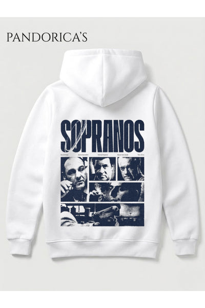 THE SOPRANOS Tasarımı Yazılı SIRT Baskılı Unisex Kapüşonlu Pamuklu Sweatshirt Hoodie
