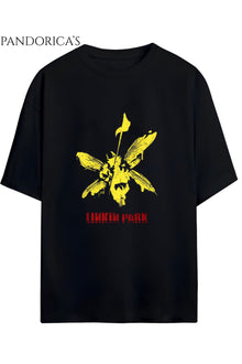 Linkin Park "HYBRID THEORY" Albüm Tasarimi Yazılı Baskılı Unisex Pamuklu T-shirt