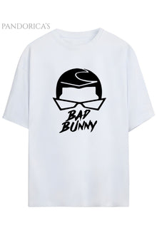 BAD BUNNY TASARIM SERİSİ YAZILI BASKILI RELAXED KALIP PAMUKLU UNISEX TİŞÖRT