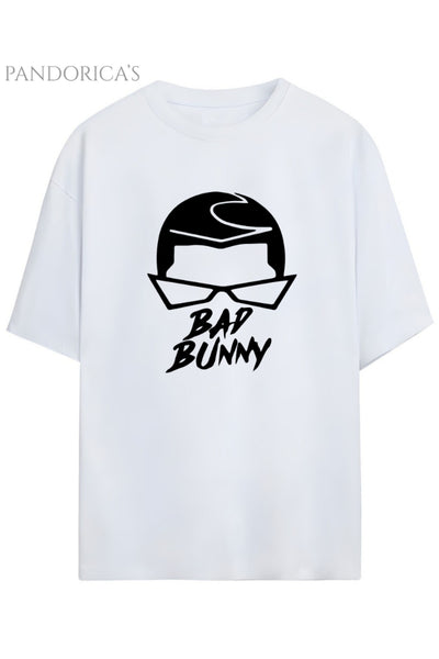 BAD BUNNY TASARIM SERİSİ YAZILI BASKILI RELAXED KALIP PAMUKLU UNISEX TİŞÖRT