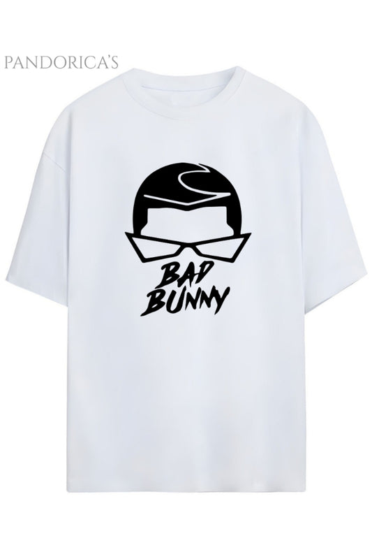 BAD BUNNY TASARIM SERİSİ YAZILI BASKILI RELAXED KALIP PAMUKLU UNISEX TİŞÖRT