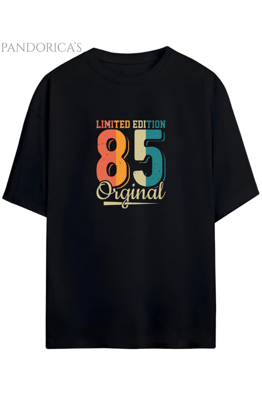 Pandorica's Vintage 1985 Doğum Yılı Baskılı Retro Tasarım Serisi Unisex Pamuklu Tişört