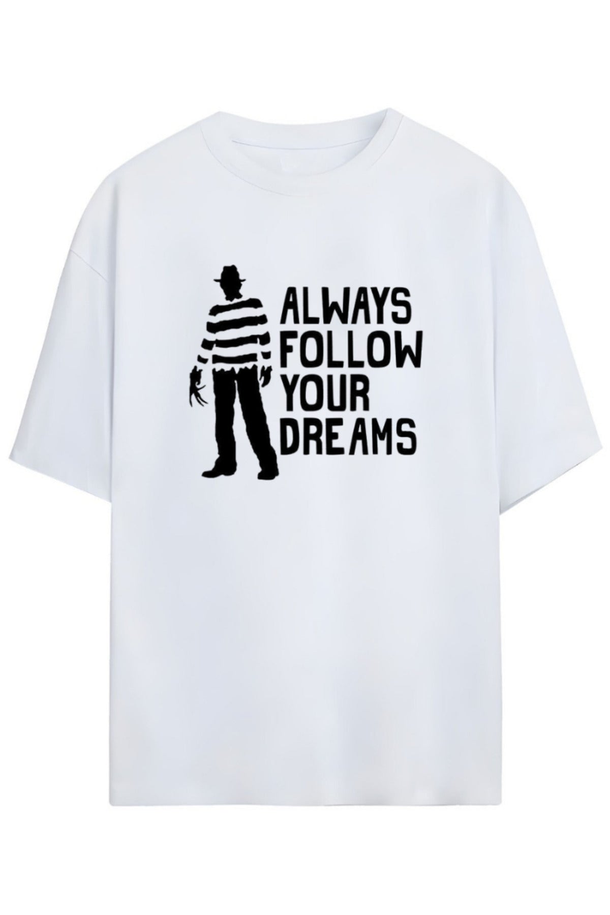 Freddy Krueger Elm Sokağı Kabusu Tasarımı Unisex Pamuklu T-Shirt