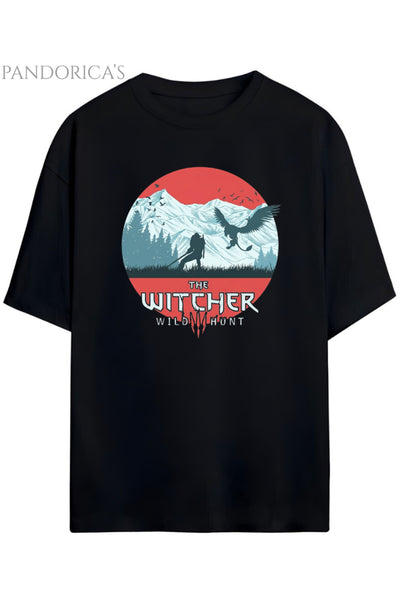 Pandorica's THE WITCHER Tasarımı Baskılı Yazılı Unisex Pamuklu T-shirt