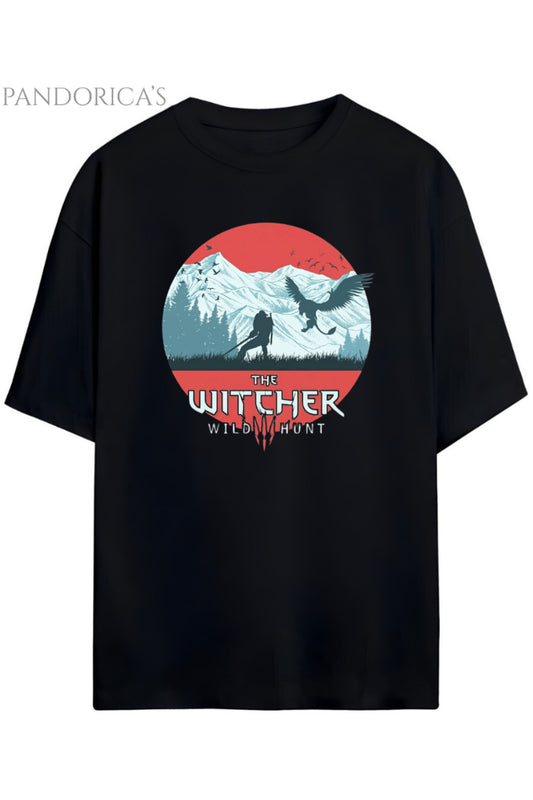 Pandorica's THE WITCHER Tasarımı Baskılı Yazılı Unisex Pamuklu T-shirt