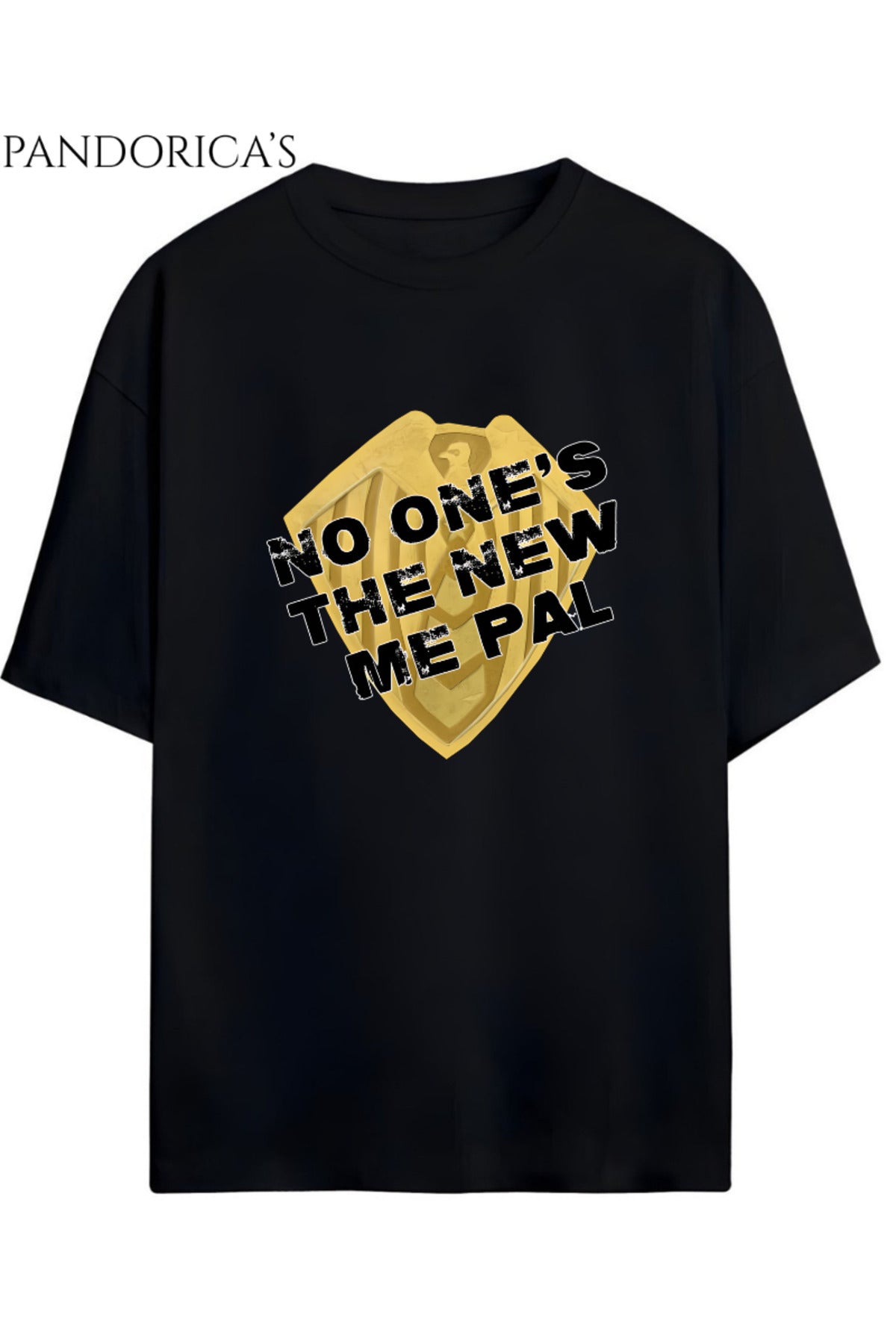 Siyah The Boys Soldier Boy İkonik Sözü "No One's The New Me Pal" Yazılı Baskılı Unisex Pamuklu Tişört - 123