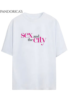 Sex And The City Tasarım Serisi Yazılı Baskılı Relaxed Kalıp Pamuklu Tişört