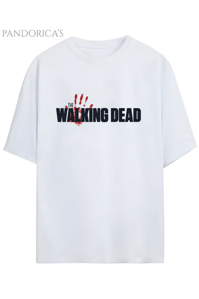 The Walking Dead Yazılı Baskılı Pamuklu Relaxed Kalıp Unisex Tişört