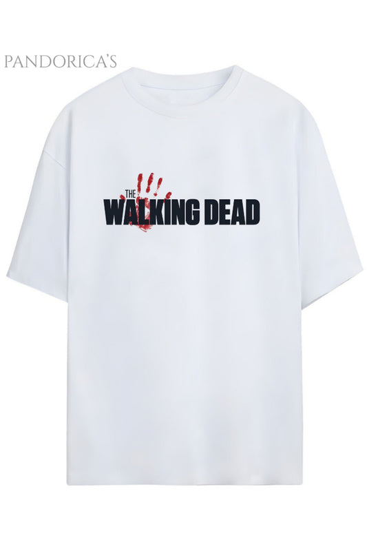 The Walking Dead Yazılı Baskılı Pamuklu Relaxed Kalıp Unisex Tişört