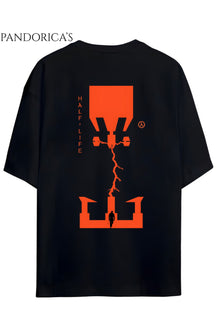 Half Life GORDON FREEMAN Sırt Baskılı Yazılı Pamuklu Relaxed Kalıp Gamer T-shirt