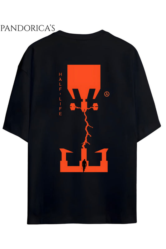 Half Life GORDON FREEMAN Sırt Baskılı Yazılı Pamuklu Relaxed Kalıp Gamer T-shirt