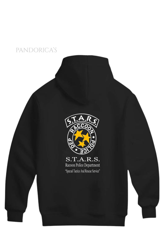 Pandorica's Resident Evil Racoon Police Dep. Tasarımı Sırt ve Göğüs Baskılı Sweatshirt (Hoodie)