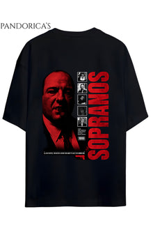 THE SOPRANOS Tasarımı Yazılı SIRT Baskılı Unisex Pamuklu Relaxed Kalıp Tişört