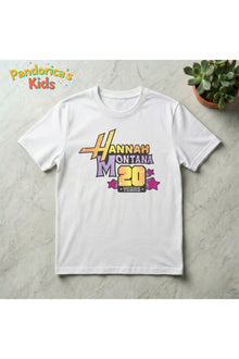 Pandorica's Hannah Montana Miley Cyrus 20. Yıl Özel Pamuklu Çocuk T-Shirt