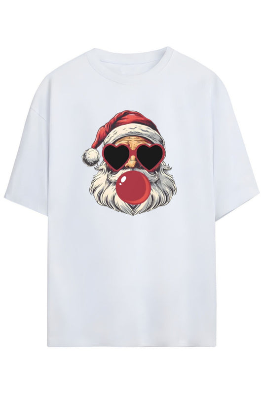 Noel Baba Tasarimi Unisex Pamuklu T-shirt