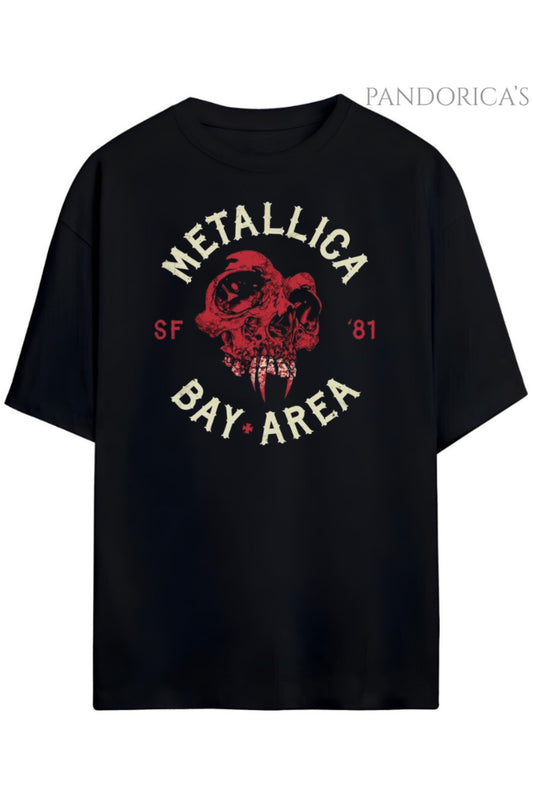 Pandorica's Metallica Tasarımı Baskılı Unisex Pamuklu T-shirt