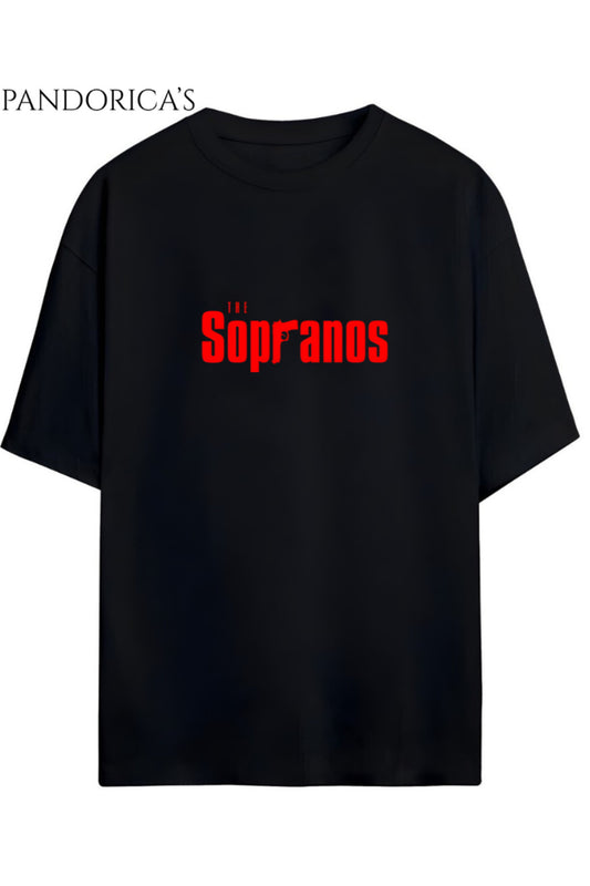 THE SOPRANOS Tasarımı Yazılı Baskılı Unisex Pamuklu Relaxed Kalıp T-shirt