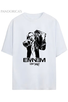 EMINEM SLIM SHADY BASKILI YAZILI PAMUKLU UNISEX TİŞÖRT