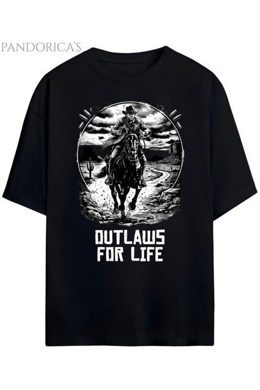 Pandorica's RED DEAD REDEMPTION Arthur Morgan Tasarımı Baskılı Yazılı Unisex Pamuklu T-shirt