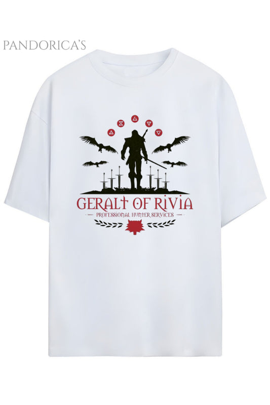 Pandorica's THE WITCHER Tasarımı Baskılı Yazılı Unisex Pamuklu T-shirt