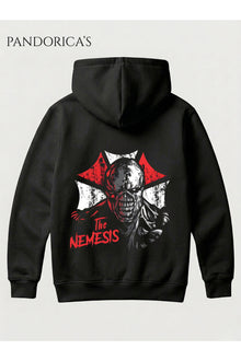 RESIDENT EVIL "THE NEMESIS" Tasarımı Yazılı SIRT Baskılı Unisex Kapüşonlu Pamuklu Gamer Sweatshirt Hoodie
