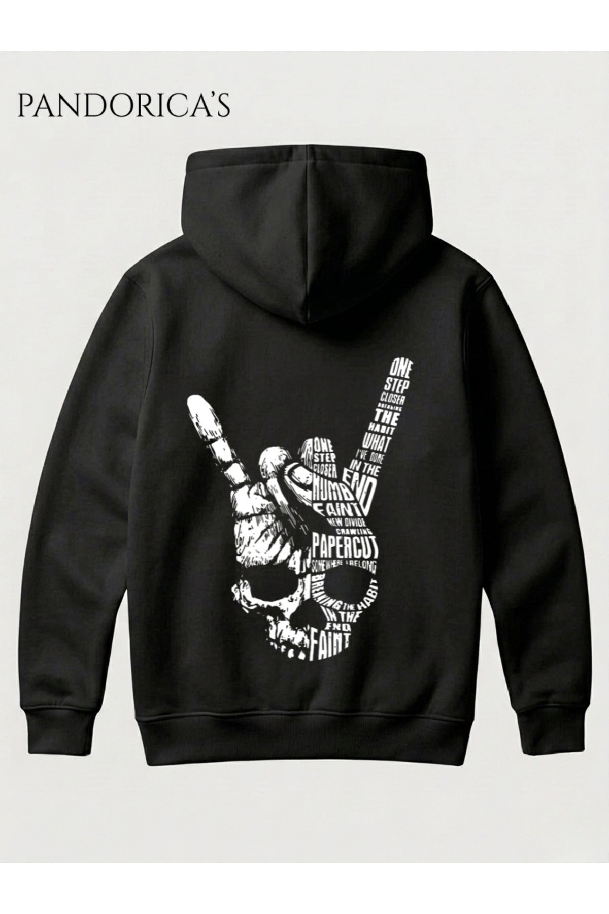 Linkin Park "Songs Of Lp" Özel Tasarımı Yazılı Sırt Ve Göğüs Baskılı Unisex Kapüşonlu Pamuklu Sweatshirt Hoodie