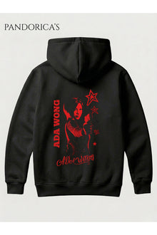 Resident Evil "Ada Wong" Tasarımı Yazılı SIRT Baskılı Unisex Kapüşonlu Pamuklu Gamer Sweatshirt Hoodie