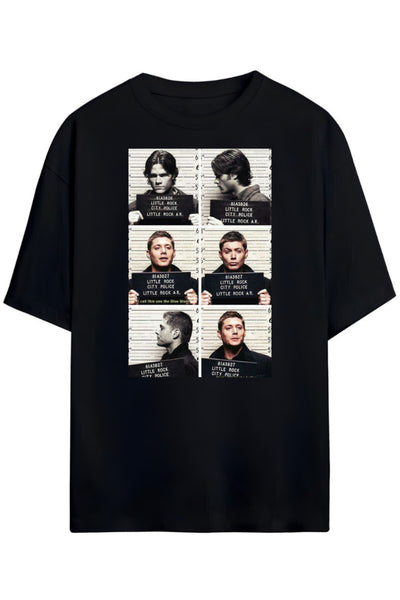 Supernatural Tasarimi Unisex Pamuklu T-shirt