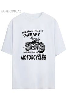 Pandorica's Motorcu Tasarımı Baskılı Yazılı Unisex Pamuklu T-shirt