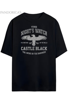 Pandorica's Game of Thrones Tasarımı The Night's Watch Baskılı Unisex Pamuklu T-shirt