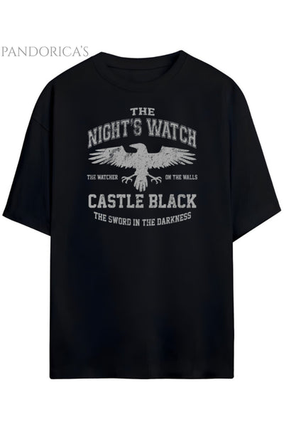 Pandorica's Game of Thrones Tasarımı The Night's Watch Baskılı Unisex Pamuklu T-shirt