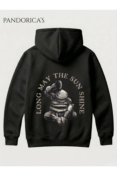 DARK SOULS 3 Tasarımı "ONION KNIGHT" SIRT Baskılı Unisex Kapüşonlu Pamuklu Gamer Sweatshirt Hoodie