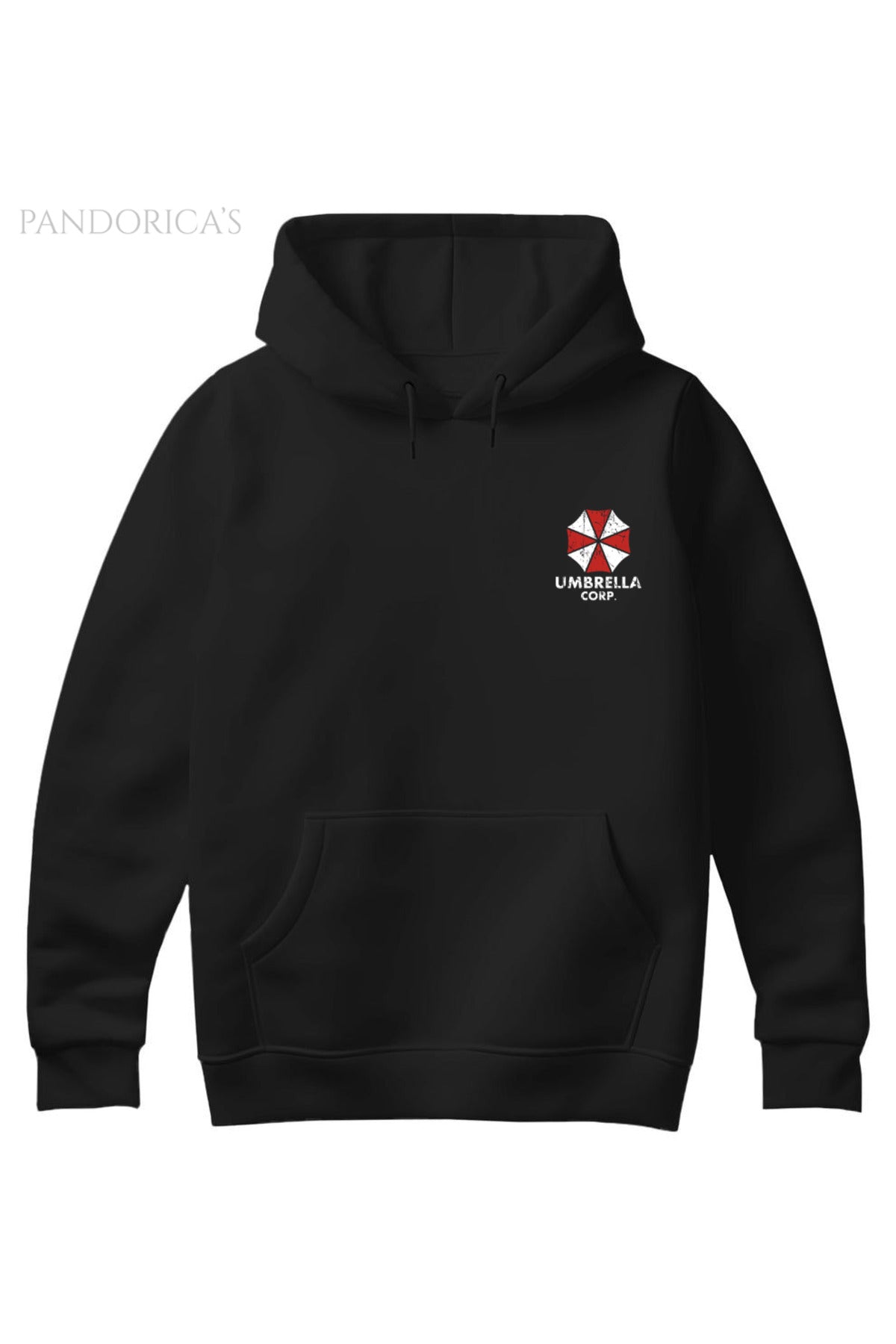 Pandorica's Resident Evil Tasarımı Sırt Ve Göğüs Baskılı Unisex Kapüşonlu Pamuklu Sweatshirt(Hoodie)