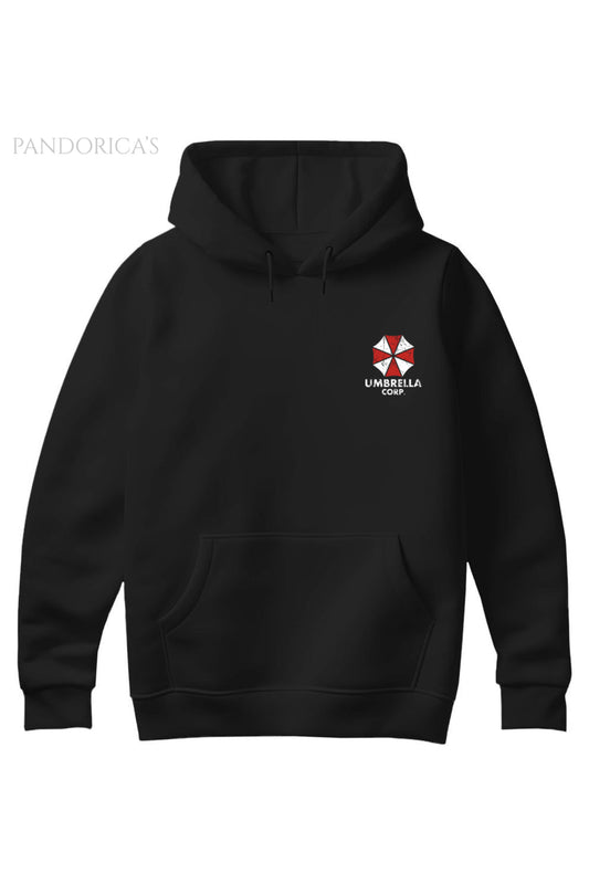Pandorica's Resident Evil Tasarımı Sırt ve Göğüs Baskılı Unisex Kapüşonlu Pamuklu Sweatshirt(Hoodie)