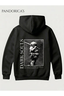DARK SOULS 3 Tasarımı "ONION KNIGHT" SIRT Baskılı Unisex Kapüşonlu Pamuklu Gamer Sweatshirt Hoodie