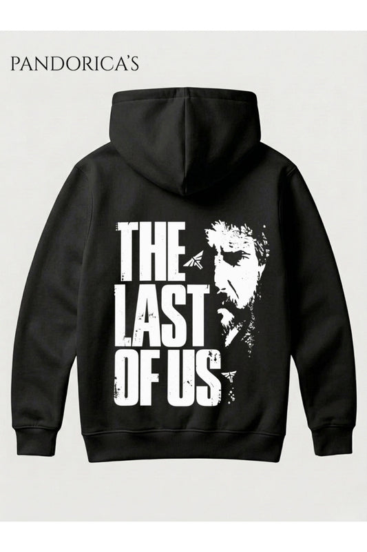 THE LAST OF US Tasarımı Yazılı SIRT BASKILI Unisex Kapüşonlu Pamuklu Gamer Sweatshirt (Hoodie)