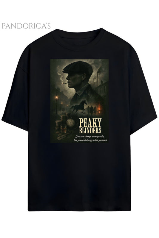 Pandorica's Peaky Blinders Thomas Shelby Tasarımı Unisex Pamuklu T-shirt