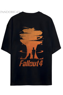 FALLOUT 4 TASARIMI SIRT BASKILI PAMUKLU UNISEX TİŞÖRT
