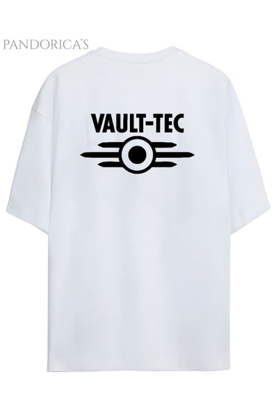 FALLOUT TASARIMI NUKA COLA & VAULT-TECH YAZILI SIRT VE GÖĞÜS BASKILI PAMUKLU UNISEX TİŞÖRT